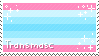 A stamp of the transmasc flag.